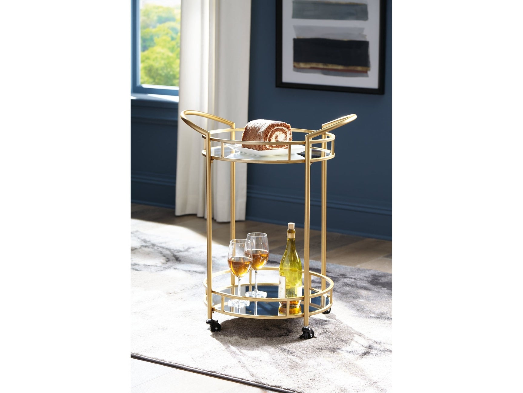 Wynora Gold Bar Cart (Online Special Price) - Ornate Home