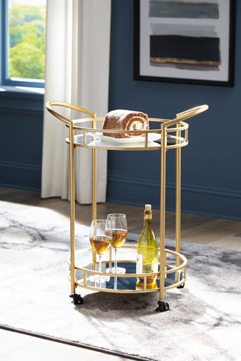 Wynora Gold Bar Cart (Online Special Price) - Ornate Home