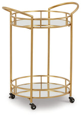 Wynora Gold Bar Cart (Online Special Price) - Ornate Home