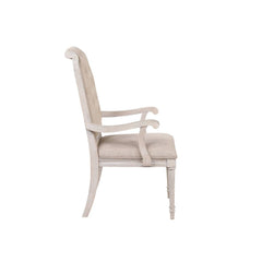 Wynsor Fabric & Antique Champagne Arm Chair - Ornate Home