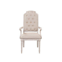 Wynsor Fabric & Antique Champagne Arm Chair - Ornate Home