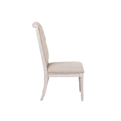 Wynsor Fabric & Antique Champagne Side Chair - Ornate Home