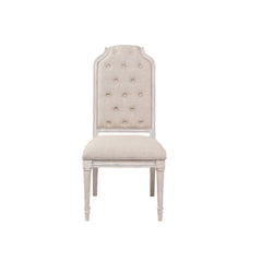 Wynsor Fabric & Antique Champagne Side Chair - Ornate Home