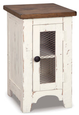 Wystfield White/Brown Chairside End Table - Ornate Home