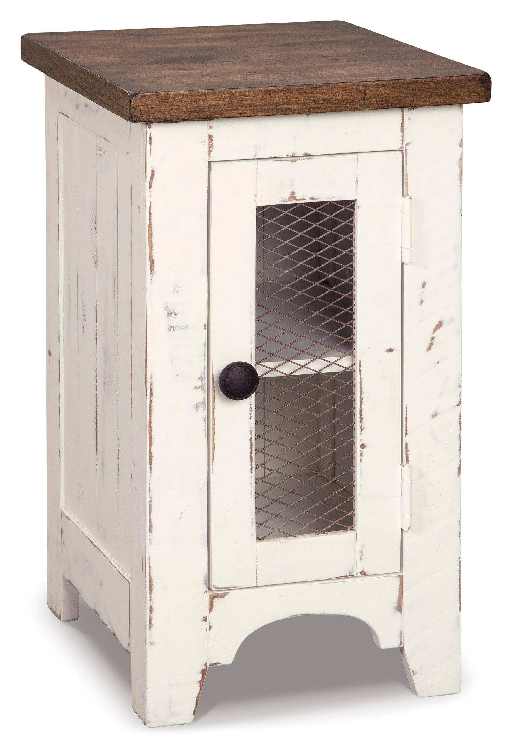 Wystfield White/Brown Chairside End Table - Ornate Home