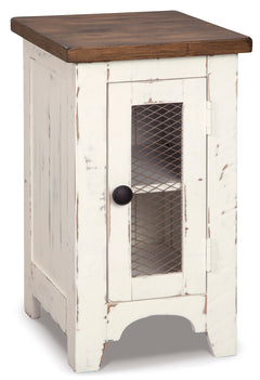 Wystfield White/Brown Chairside End Table - Ornate Home