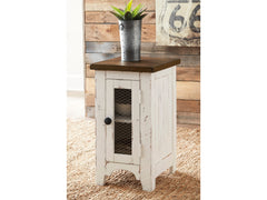 Wystfield White/Brown Chairside End Table - Ornate Home