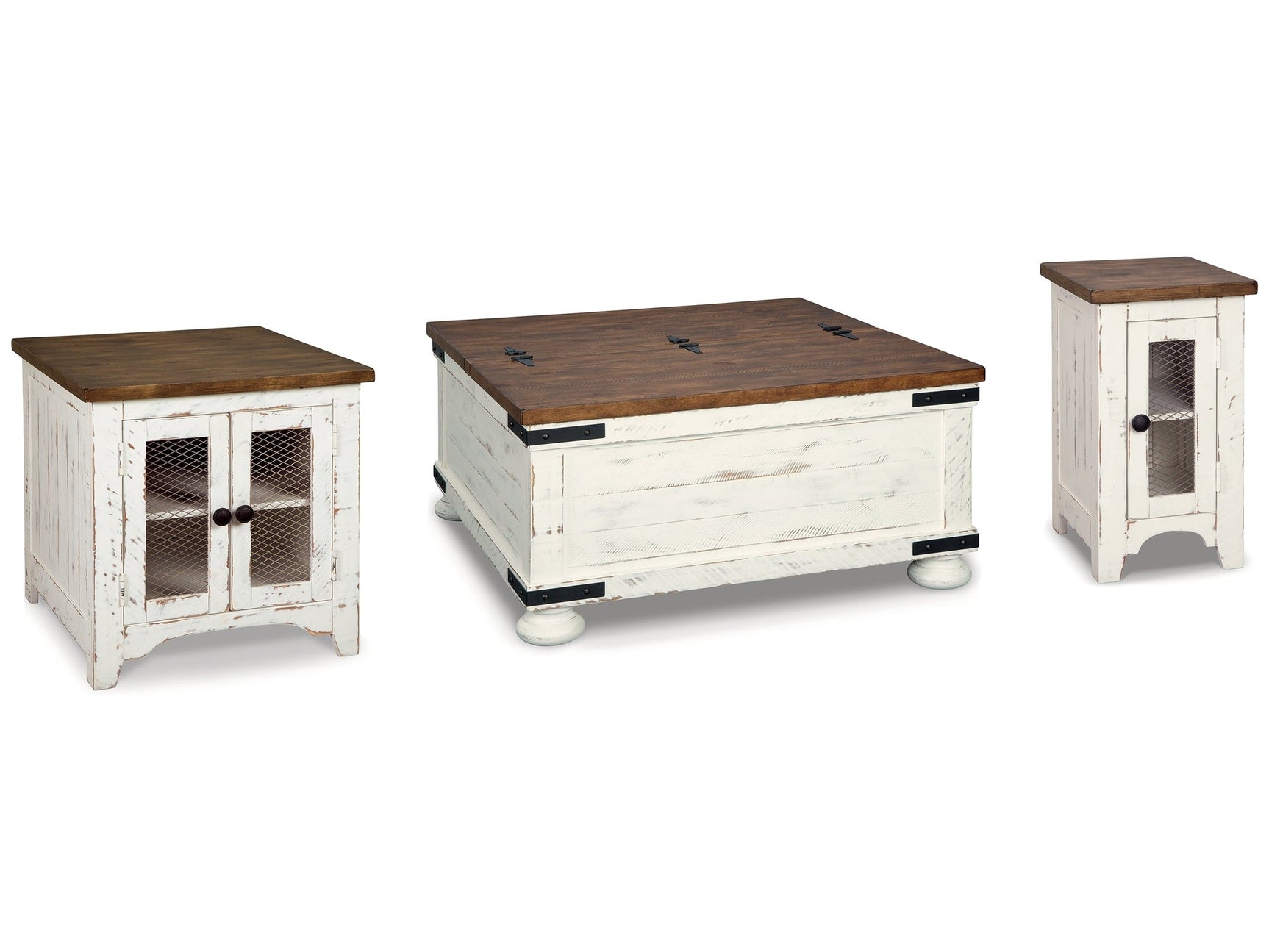 Wystfield White/Brown Coffee Table and 2 End Tables (Online Special Price) - Ornate Home
