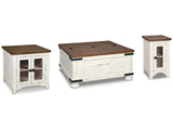 Wystfield White/Brown Coffee Table and 2 End Tables - Ornate Home