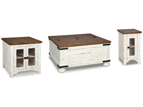 Wystfield White/Brown Coffee Table and 2 End Tables - Ornate Home