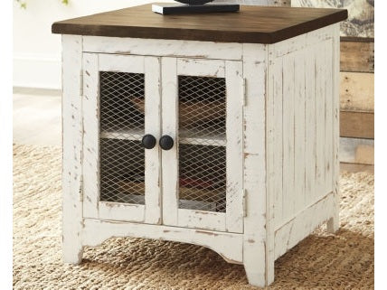 Wystfield White/Brown Rectangular End Table (Online Special Price) - Ornate Home