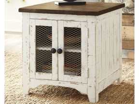 Wystfield White/Brown Rectangular End Table (Online Special Price) - Ornate Home
