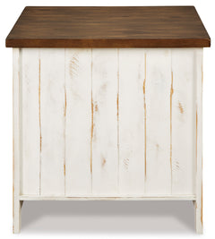Wystfield White/Brown Rectangular End Table - Ornate Home