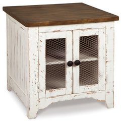 Wystfield White/Brown Rectangular End Table - Ornate Home