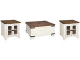 Wystfield White Coffee Table and 2 End Tables - Ornate Home