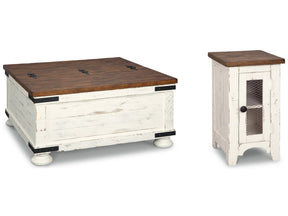 Wystfield White Coffee Table and Chairside End Table - Ornate Home