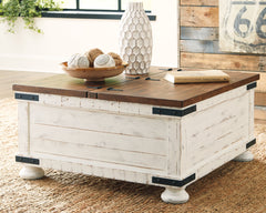 Wystfield White Coffee Table and Chairside End Table - Ornate Home