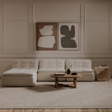 Lino Textured Oat Armless Modular Sofa