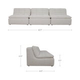 Lino Textured Oat Armless Modular Sofa