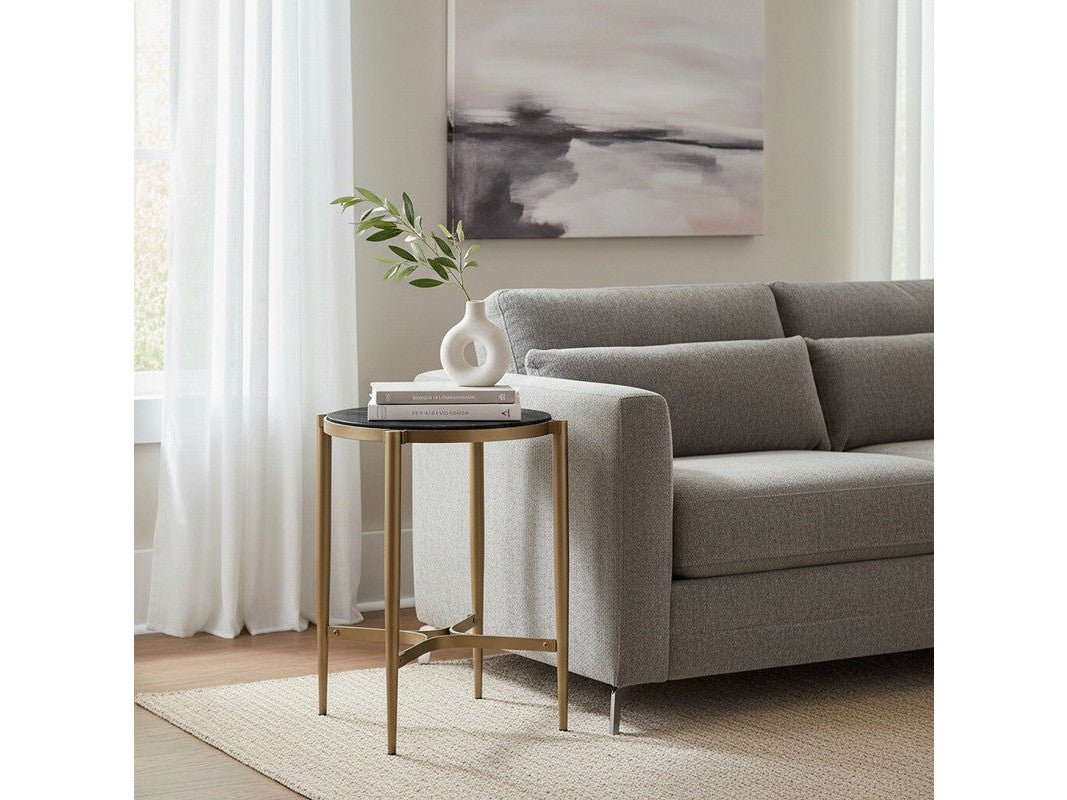 Xander Gold/Black End Table - Ornate Home