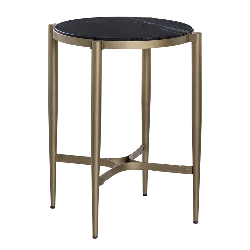 Xander Gold/Black End Table - Ornate Home