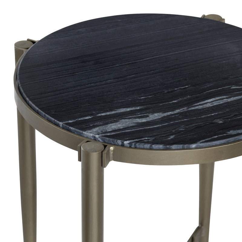 Xander Gold/Black End Table - Ornate Home