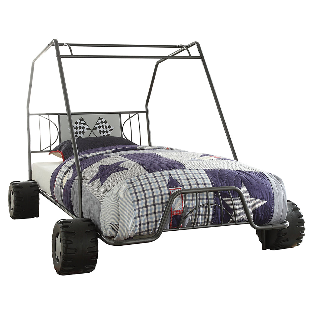 Xander Gunmetal Go Kart Twin Bed - Ornate Home
