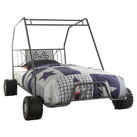 Xander Gunmetal Go Kart Twin Bed - Ornate Home