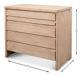 Xander Tan Five Drawer Commode - Ornate Home