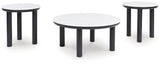 Xandrum Black/White Table (Set of 3) (Online Special Price) - Ornate Home