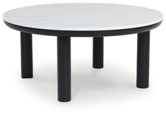 Xandrum Black/White Table (Set of 3) - Ornate Home