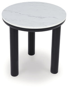 Xandrum Black/White Table (Set of 3) - Ornate Home