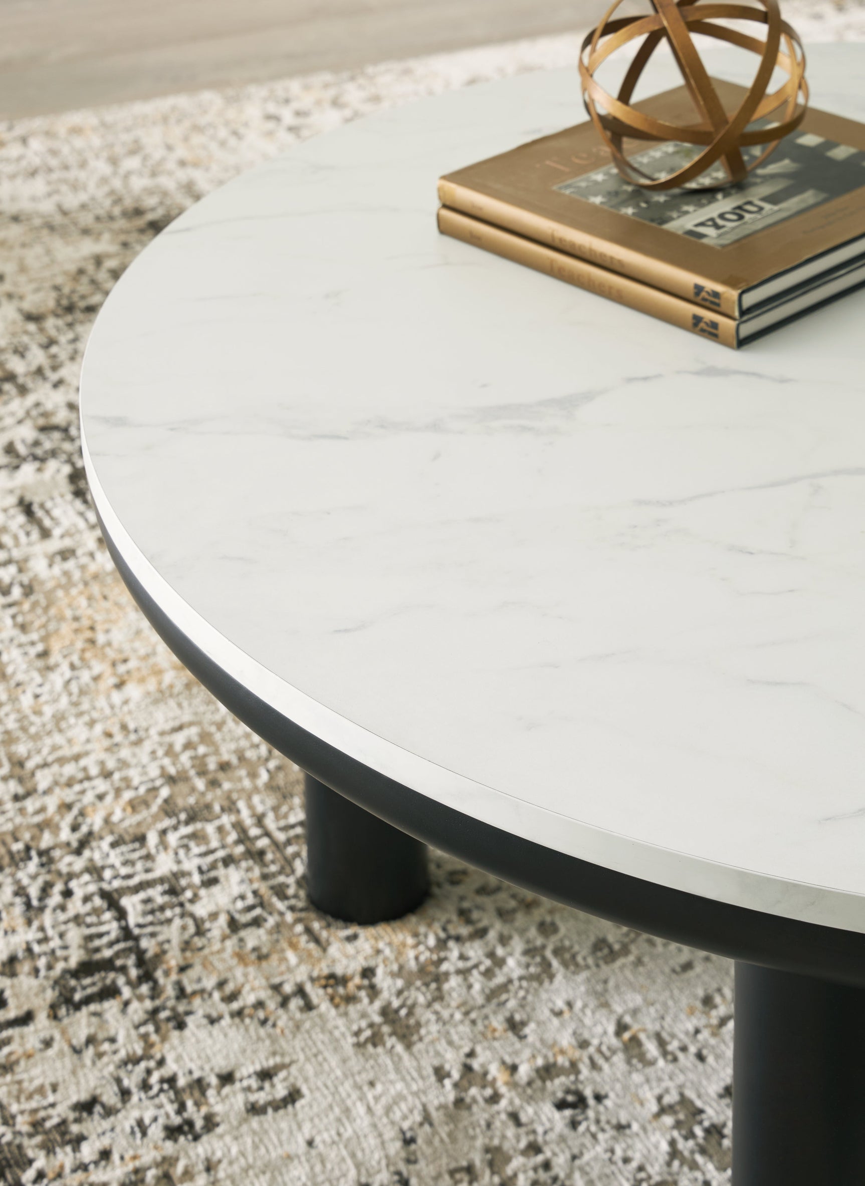 Xandrum Black/White Table (Set of 3) - Ornate Home