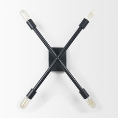 Xendi Black Metal Sputnik Wall Sconce - Ornate Home
