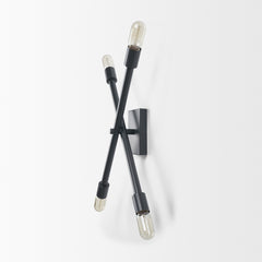 Xendi Black Metal Sputnik Wall Sconce - Ornate Home