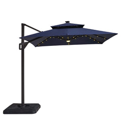 Xico Blue Square Umbrella - Ornate Home