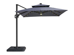 Xico Gray Square Umbrella - Ornate Home