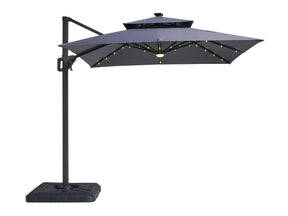 Xico Gray Square Umbrella - Ornate Home
