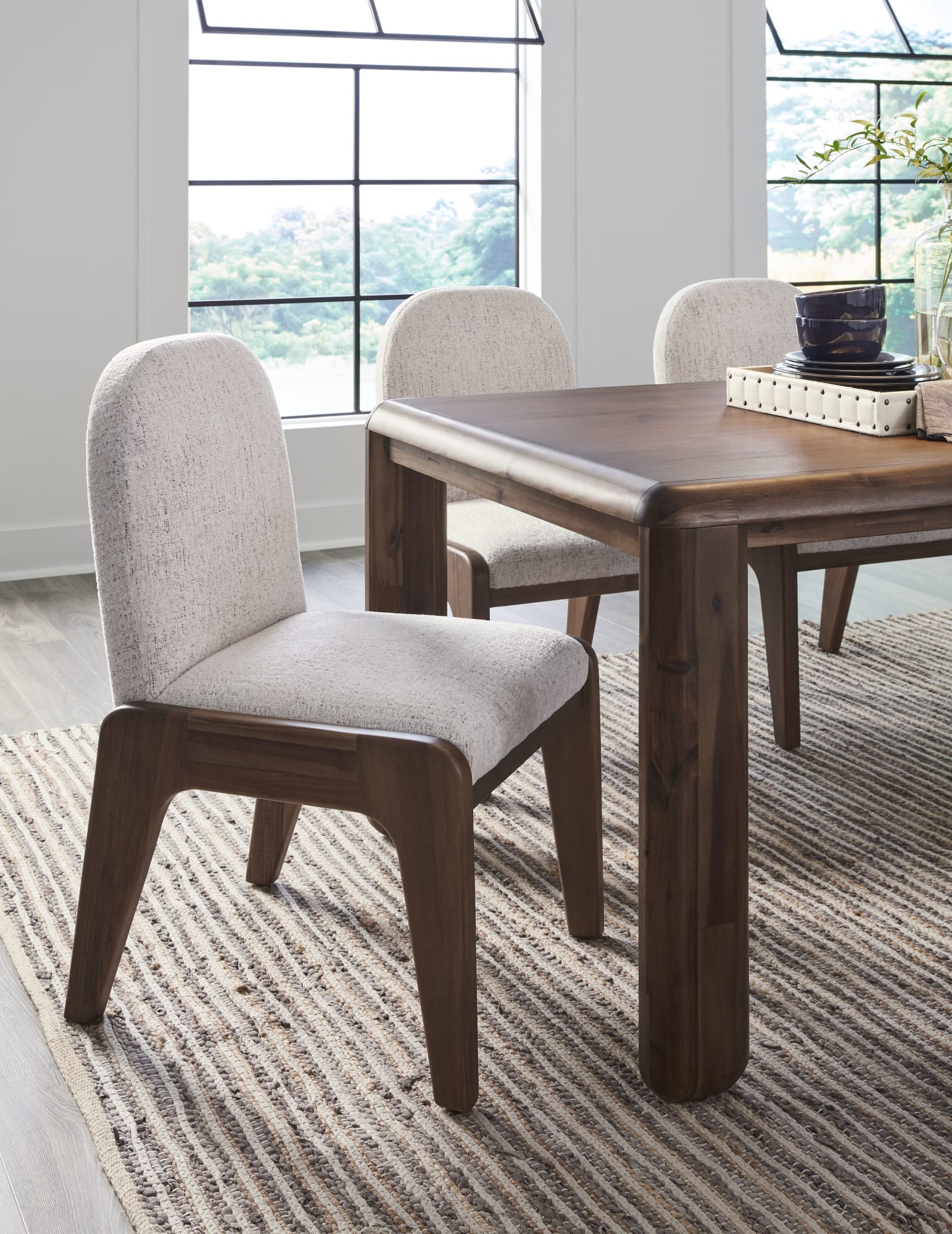 Xolani Chinchilla/Impala Chenille Upholstered Dining Chair - Ornate Home