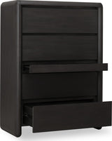 Xolani Jaguar Five Drawer Acacia Wood Chest with Jewelry Tray - Ornate Home