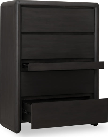 Xolani Jaguar Five Drawer Acacia Wood Chest with Jewelry Tray - Ornate Home