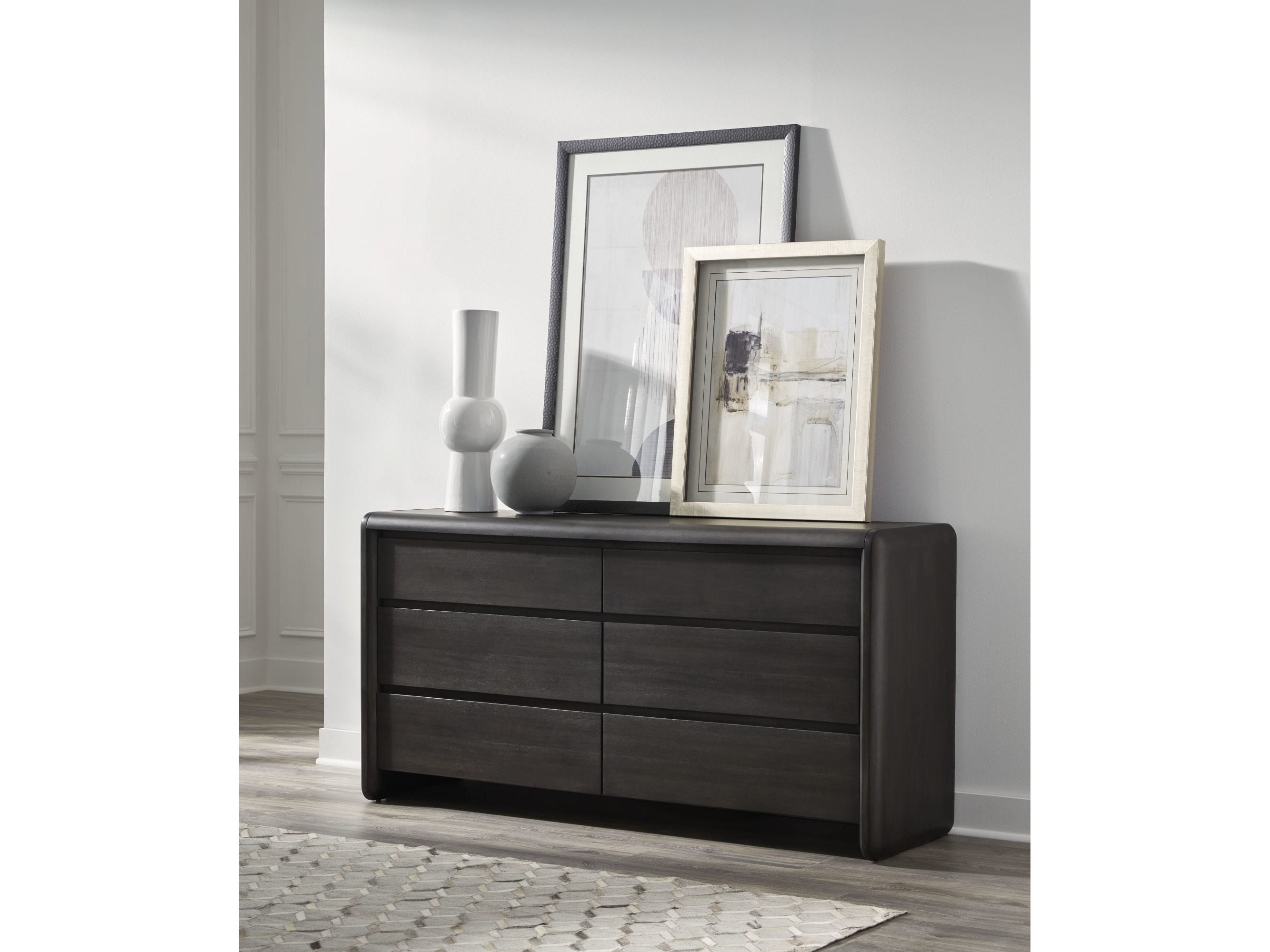 Modus Xolani Jaguar Six Drawer Acacia Wood Dresser | Ornate Home