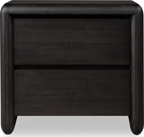 Xolani Jaguar Two Drawer Acacia Wood Nightstand - Ornate Home