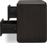 Xolani Jaguar Two Drawer Acacia Wood Nightstand - Ornate Home