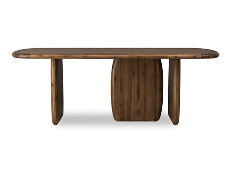 Xolani Rectangular Acacia Wood Pedestal Table in Impala - Ornate Home