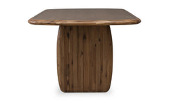 Xolani Rectangular Acacia Wood Pedestal Table in Impala - Ornate Home
