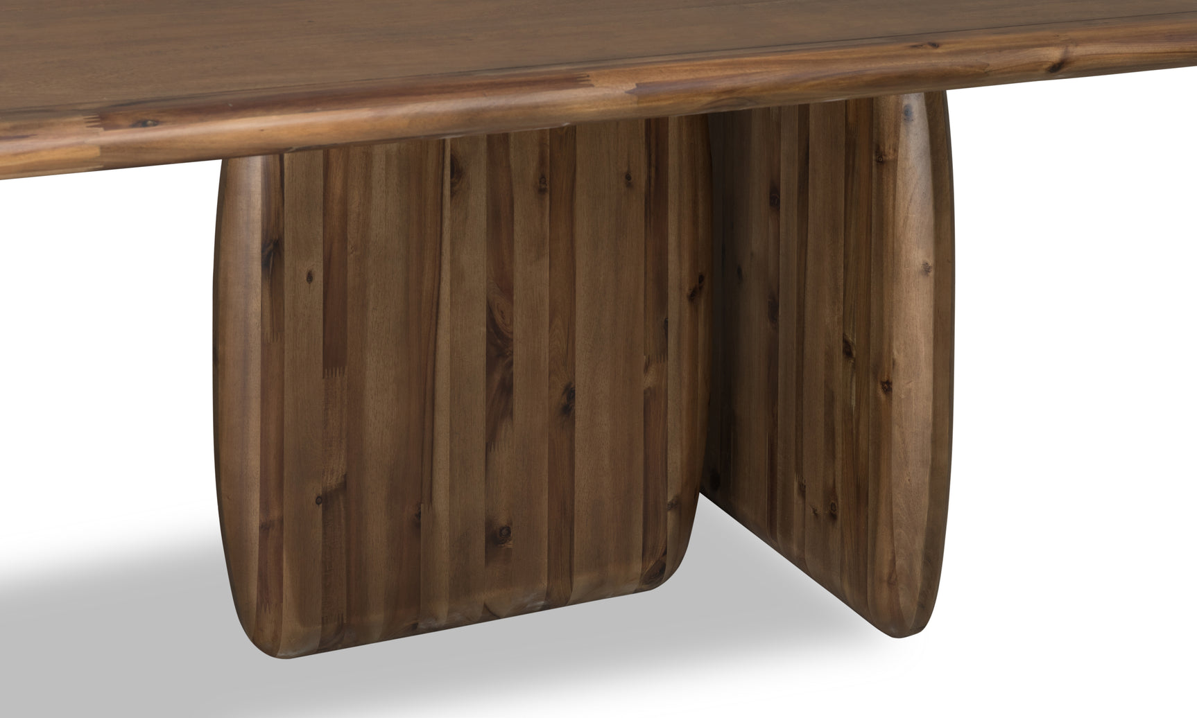 Xolani Rectangular Acacia Wood Pedestal Table in Impala - Ornate Home