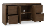 Xolani Two Door Four Drawer Acacia Wood Sideboard in Impala - Ornate Home