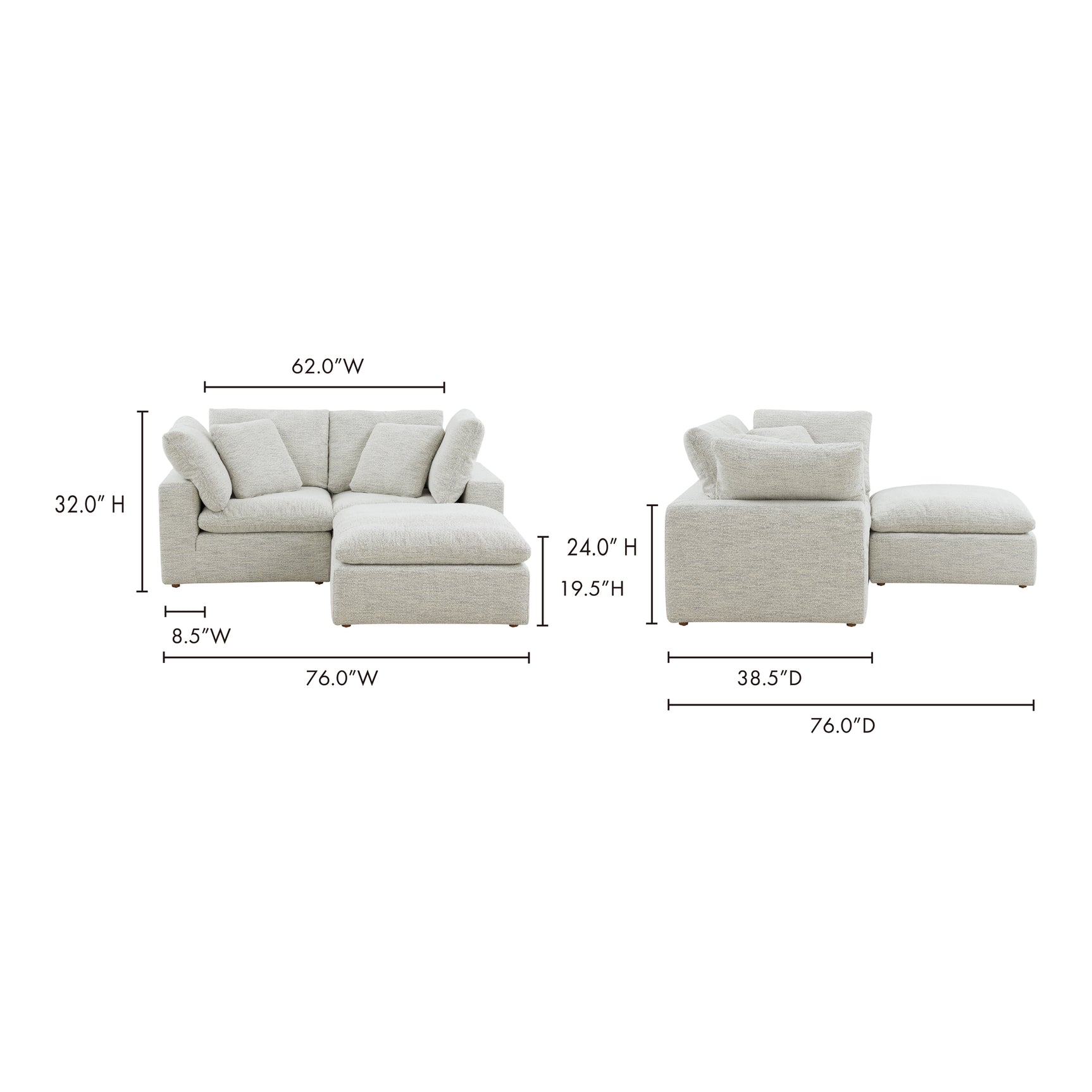 Terra Coastside Sand Condo Nook Modular Sectional