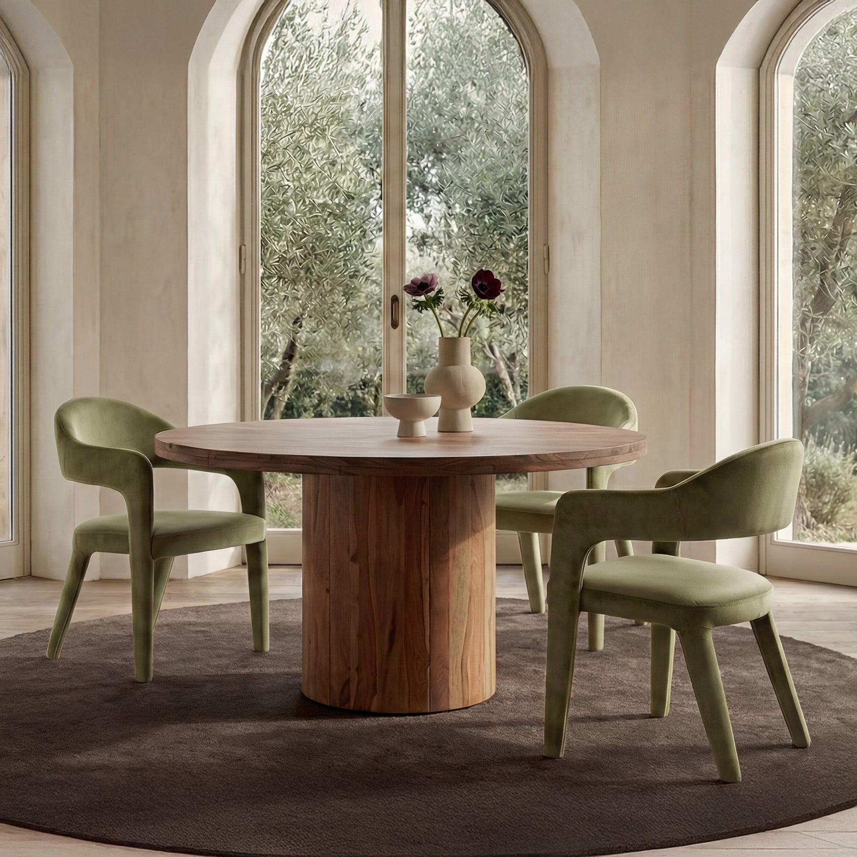 Martens Green Dining Chair Velvet